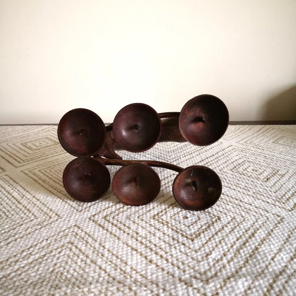 Solid Brass‎ Deer Candle Holder, Hold Six Candles 8